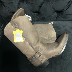 Smoky Mountain Brown Leather Cowboy Boots with Square Toe Size 10 NWT